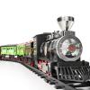 TEMI Large Train Set - Kids Electric Train Toy with 3 Way Smoke Locomotive, Light and Sounds, Cargo Cars and Long Tracks, Large Gift Train Set for Boys & Girls view 1