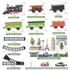TEMI Large Train Set - Kids Electric Train Toy with 3 Way Smoke Locomotive, Light and Sounds, Cargo Cars and Long Tracks, Large Gift Train Set for Boys & Girls view 3