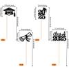 12 PCS Class of 2025 Centerpiece Stick 2025 Congrats Grad Cake Toppers Diploma Graduation Cap 2025 Table Flower Centerpiece Sticks for 2025 Graduation Theme Party Decorations Supplies Black view 2