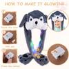 Arcimatto Animal Hat Plush Husky Dress Up Cosplay Party Christmas Holiday Cute Cap for Kids Adults (Grey Husky) view 3
