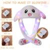 Arcimatto Animal Hat Plush Bunny Dress Up Cosplay Party Christmas Holiday Rabbit Cap for Kids Adults (White Rabbit) view 3