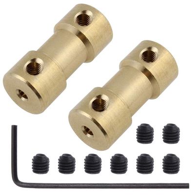 2/2.3/3/3.17/4/5/6mm N20 Motor Shaft Coupling Coupler Connector Sleeve Adapter Brass Transmission Joint for RC Boat Car Airplane - (Speed(RPM): 3.17mm to 3.17mm)