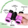 Hiboom 8 Set Kids Binoculars Bulk Shockproof Folding Children Mini Compact Binoculars Compass Magnifying Glass for 3-12 Years Boys Girls Kids Bird Watching Camping Outdoor Play view 3