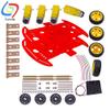 1 set Diy Smart Electronics 4WD Robot Smart Car Chassis Kit With Speed Encoder Available in a variety of colors - (Speed(RPM): blue) view 1