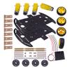 1 set Diy Smart Electronics 4WD Robot Smart Car Chassis Kit With Speed Encoder Available in a variety of colors - (Speed(RPM): blue) view 2