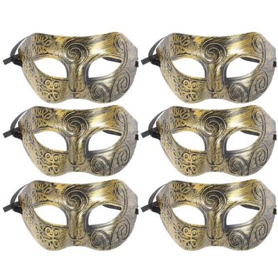 PRETYZOOM Vintage Antique Masquerade Mask Retro Jazz Style Half Face Costume Accessory for Halloween Carnival Parties and Cosplay