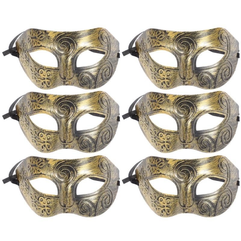 PRETYZOOM Vintage Antique Masquerade Mask Retro Jazz Style Half Face Costume Accessory for Halloween Carnival Parties and Cosplay