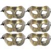 PRETYZOOM Vintage Antique Masquerade Mask Retro Jazz Style Half Face Costume Accessory for Halloween Carnival Parties and Cosplay view 1