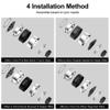COOWOO RC Wheels Upgrade Parts, 1.9 in Beadlock Wheels Adjustable Offset for 1/10 TRX6 TRX4 or SCX10 RC Trucks, Made of Aluminum Alloy, Teardrop-Shaped, Set of 4, Black view 2