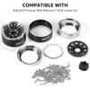 COOWOO RC Wheels Upgrade Parts, 1.9 in Beadlock Wheels Adjustable Offset for 1/10 TRX6 TRX4 or SCX10 RC Trucks, Made of Aluminum Alloy, Teardrop-Shaped, Set of 4, Black view 4
