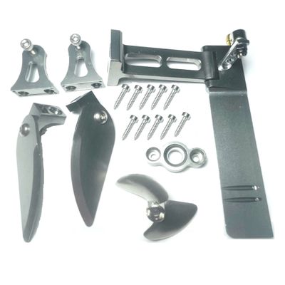 ZDingTech Upgrade All Metal Kit,Propeller,Rudder,Water Knife,Metal Fixed Parts for UDI Arrow RC Boat Parts,Upgrades Kit for UDIRC Arrow 5 005 UDI005 UDI022 RC Boat Upgrades.(Silver)