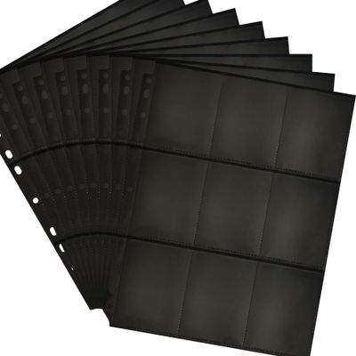900 Pocket Trading Card Pages 50 Packs, 9 Pocket, 2.7x3.7 inch Ultra-Clear Double-Sided Binder Sleeves for 3/11 Ring Binders for Sports Game Cards Kpop Photocard