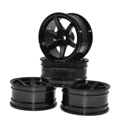 4Pack Durable Alloy Wheels Hub Rims for Tamiya 1/10 RC Car TT-01 TT02 for Sakura for HSP for HPI Spare Part Accessory