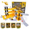 Toysical Construction Playset - Complete Parking Garage Toy Playset with Vehicles, Helicopter, Mini Figures, Road Setup, Floor Map - Construction Toys for Boys and Girls - Boys Toys Age 4-6 view 1