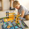 Toysical Construction Playset - Complete Parking Garage Toy Playset with Vehicles, Helicopter, Mini Figures, Road Setup, Floor Map - Construction Toys for Boys and Girls - Boys Toys Age 4-6 view 2