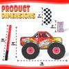 Jergrim Monster Truck Piata, 4 Piece Set, perfect for Kids Birthday Parties, Race Car Party Supplies fits piata candy and party favors (16X10) Durable! (Red Monster Truck) view 3