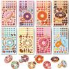 24 Sheets Make Your Own Donuts Stickers Make A Face Stickers for Kids Toddlers with Fantasy Donuts DIY Craft Sticker Kids Party Favor Supplies Crafts view 1