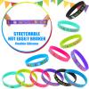 60 Pcs Welcome Back to School Bracelets Silicone Wristbands Rubber 100 Days of School/First Day of School Party Rubber Bracelets for Birthday Party Supplies Decorations Prize School Gift view 3