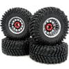 HOBBYSOUL RC Adjustable 4 Offsets 2.2 Beadlock Wheels and Tires, 2.2 Rims and Height 5.0'' Tires Fit for RC Mud Crawler Trail Gen7 Gen8 Everest 10 / Axial Capra Wraith,(4-Pack, Assembled) view 1