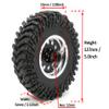 HOBBYSOUL RC Adjustable 4 Offsets 2.2 Beadlock Wheels and Tires, 2.2 Rims and Height 5.0'' Tires Fit for RC Mud Crawler Trail Gen7 Gen8 Everest 10 / Axial Capra Wraith,(4-Pack, Assembled) view 2