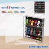 KISLANE 5-Tier Acrylic Toy Car Storage, Toy Cars & Matchbox Cars Display Case, Transparent Toy Car Case Showcase with Magnetic Switch Door (5-Tiers) view 2
