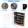 KISLANE 5-Tier Acrylic Toy Car Storage, Toy Cars & Matchbox Cars Display Case, Transparent Toy Car Case Showcase with Magnetic Switch Door (5-Tiers) view 4