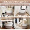 Goodpick Large Storage Basket, 83L Dorm Room Essentials, Blanket Woven Rope Basket for Living Room, Baby Blanket Storage, 21.7 x 13.8 inches view 3