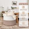 Goodpick Large Storage Basket, 83L Dorm Room Essentials, Blanket Woven Rope Basket for Living Room, Baby Blanket Storage, 21.7 x 13.8 inches view 4