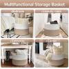 Goodpick Large Cotton Rope Basket, 83L Big Woven Storage, Blanket Organizers and Storage, Baby Nursery Laundry Basket, Extra Large Toy Bin for Storage, 21.7 x 13.8 inches view 3