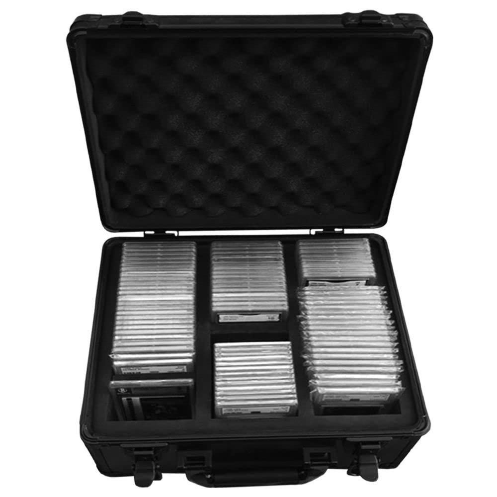 CARD VAULT Graded Card Case Compatible with 90 Slabs BGS PSA Graded Sports Trading Cards Fits Top Loaders One Touch and Card Savers
