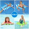 2 Pack Inflatable Pool Floats 4-in-1 Pool Hammock with Bottom Mesh 3 Tubes Inflatable Hammock for Adults,Portable Floating Chair Bed for Travel, Swimming Pool Hot Tub view 4