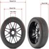 1/8 Scale RC Racing Car Tires, 17mm Hex 1/8 RC Foam Tires&Nylon Wheels Rims 105mm Set for HSP HPI Racing Car Toys 4PCS Black view 2