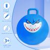 Hymaz Bounce Balls with Handles for Kids, 3 Pack Hopper Ball for Kids 3-6, Hippity Hop Balls 18 Inch with Air Pump, Jumping Bouncing Ball Ride On Toys for Sports Games Balance Exercise Fun view 3