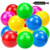 Hymaz 20Pcs Bouncy Balls for Kids Toddlers, 9 Inch Sensory Balls Spiky Massage Stress Ball Bulk with Air Pump, Indoor Outdoor Adult Sports Sensory Toys & Kids Fun Beach Party Favors view 1
