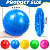 Hymaz 20Pcs Bouncy Balls for Kids Toddlers, 9 Inch Sensory Balls Spiky Massage Stress Ball Bulk with Air Pump, Indoor Outdoor Adult Sports Sensory Toys & Kids Fun Beach Party Favors view 2
