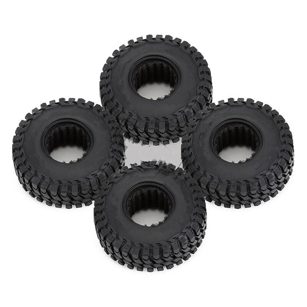 4PCS Soft Rubber RC Crawler Tires Wheels for Axial SCX24 1/24 RC Crawler Spare Part Accessory