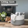 Goodpick Extra Large Rope Basket, 83L Blanket Basket Living Room, Baby Toy Storage, Woven Storage for Clothes, Big Toy Bin for Kids Organizer, 21.7 x 13.8 inches view 2