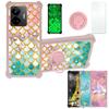 Case for Realme GT3 Case Compatible with Realme GT3 Phone Case Cover [with Tempered Glass Screen Protector][PC + TPU 2 in 1][Ring Support] [Gold Glitter+Luminous] JSF-YL view 1