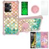 Case for OnePlus Ace 2V Case Compatible with OnePlus Ace 2V Phone Case Cover [with Tempered Glass Screen Protector][PC + TPU 2 in 1][Ring Support] [Gold Glitter+Luminous] JSF-YL view 1