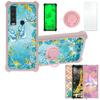 Case for Cat S75 Case Compatible with Cat S75 Phone Case Cover [with Tempered Glass Screen Protector][PC + TPU 2 in 1][Ring Support] [Gold Glitter+Luminous] JSF-YHD view 1