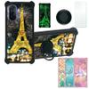 Case for Huawei Enjoy 50 Case Compatible with Huawei Enjoy 50 Phone Case Cover [with Tempered Glass Screen Protector][PC + TPU 2 in 1][Ring Support] [Gold Glitter+Luminous] JSH-TT view 1