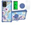 Doro 8220 Case Compatible with Doro 8220 Phone Case Cover [with Tempered Glass Screen Protector][PC + TPU 2 in 1][Ring Support] [Gold Glitter+Luminous] JSL-SZH view 1