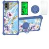Case for Nokia C32 Case Compatible with Nokia C32 Phone Case Cover [with Tempered Glass Screen Protector][PC + TPU 2 in 1][Ring Support] [Gold Glitter+Luminous] JSL-SZH view 1