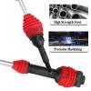 HopsupRC Drive Shaft CVD Upgrades Part for 1/10 Slash VXL 4X4,Stampede VXL 4X4,Rustler VXL 4X4,Hoss VXL 4X4 4WD,4PCS Steel #45 Front Rear Transmission Universal Driveshaft Axles Hops Up,Red view 3