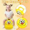 Hymaz 2 Pcs Hopper Ball, 18 Inch Bouncy Balls Bulk with Handle for Kids Ages 3-5, Jumping Hopping Inflatable Bouncing Ball Outdoor Toys for Boy Girl School Games Sports Exercise view 3