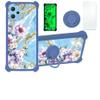 Case for UMIDIGI F3 Pro 5G Case Compatible with UMIDIGI F3 Pro 5G Phone Case Cover [with Tempered Glass Screen Protector][PC + TPU 2 in 1][Ring Support] [Gold Glitter+Luminous] JSL-SZH view 1