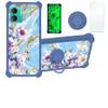 Case for Doogee X98 Case Compatible with Doogee X98 Phone Case Cover [with Tempered Glass Screen Protector][PC + TPU 2 in 1][Ring Support] [Gold Glitter+Luminous] JSL-SZH view 1