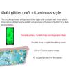Case for Itel P40 Case Compatible with Itel P40 Phone Case Cover [with Tempered Glass Screen Protector][PC + TPU 2 in 1][Ring Support] [Gold Glitter+Luminous] JSF-YHD view 3