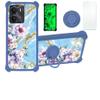 Case for Vivo iQOO Z7i Case Compatible with Vivo iQOO Z7i Phone Case Cover [with Tempered Glass Screen Protector][PC + TPU 2 in 1][Ring Support] [Gold Glitter+Luminous] JSL-SZH view 1