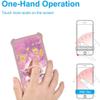 Case for OnePlus Ace 2V Case Compatible with OnePlus Ace 2V Phone Case Cover [with Tempered Glass Screen Protector][PC + TPU 2 in 1][Ring Support] [Gold Glitter+Luminous] JSF-DJS view 4
